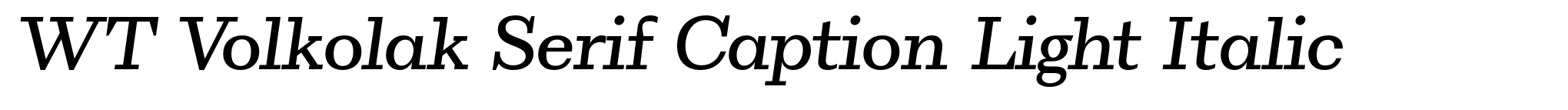 WT Volkolak Serif Caption Light Italic image